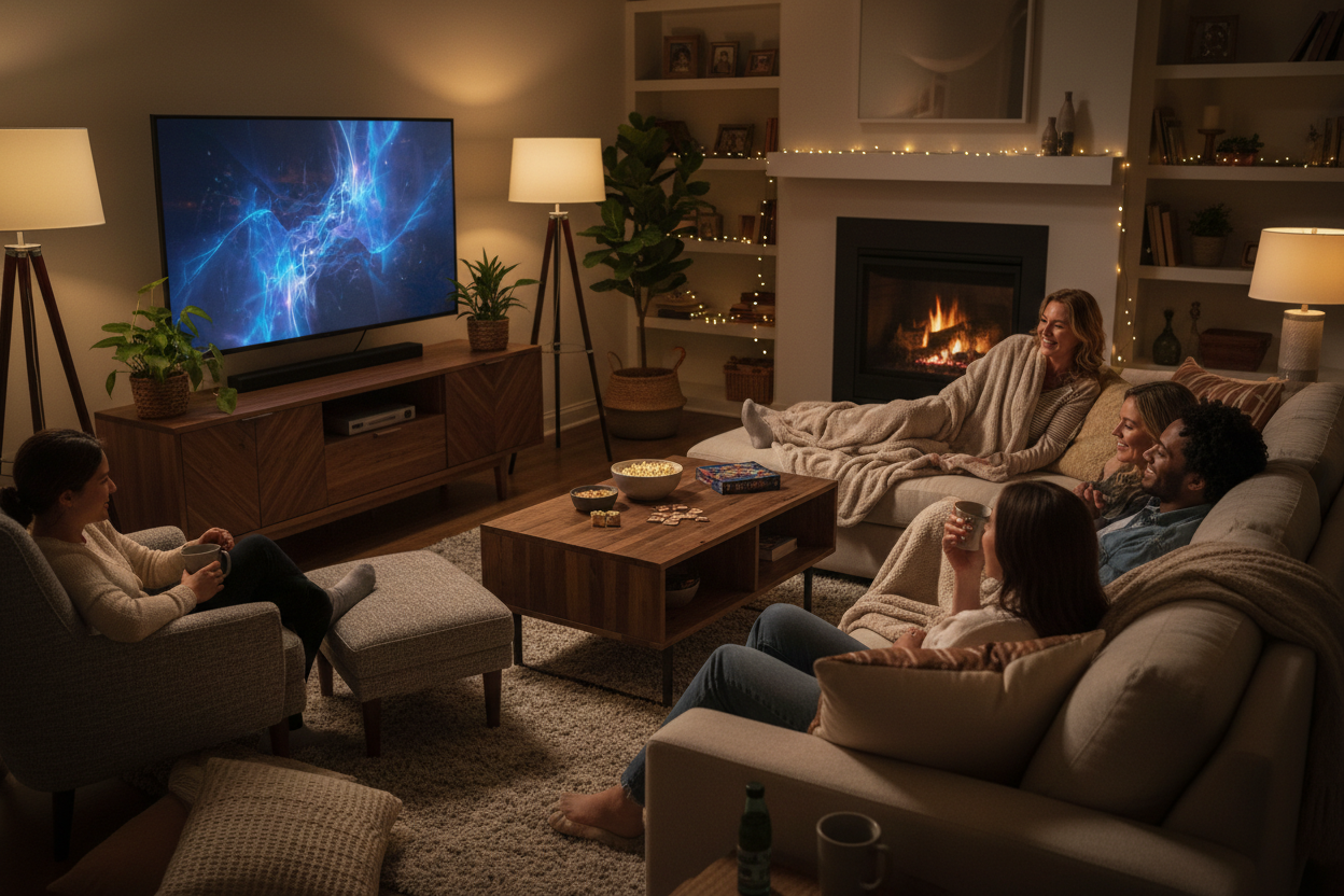 personas viendo la tv